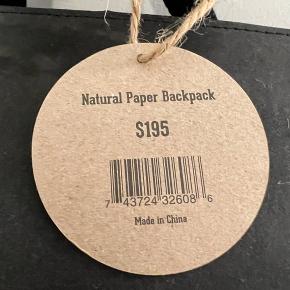 The Earth Company Natural Paper Gray Backpack. NWT - Picture 3 of 9